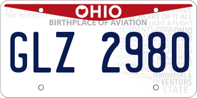 OH license plate GLZ2980