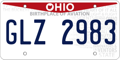OH license plate GLZ2983
