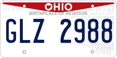 OH license plate GLZ2988