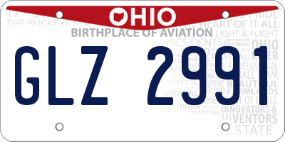 OH license plate GLZ2991