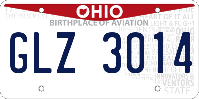 OH license plate GLZ3014