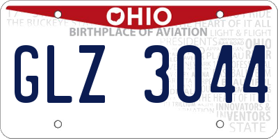 OH license plate GLZ3044