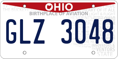 OH license plate GLZ3048