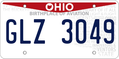 OH license plate GLZ3049