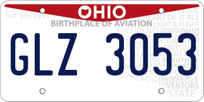 OH license plate GLZ3053