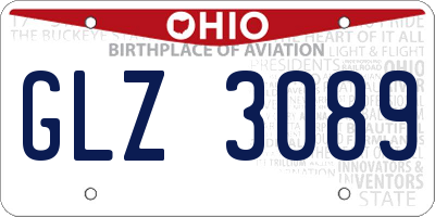 OH license plate GLZ3089