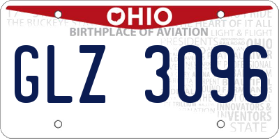 OH license plate GLZ3096
