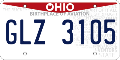 OH license plate GLZ3105