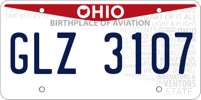 OH license plate GLZ3107