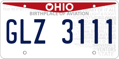 OH license plate GLZ3111