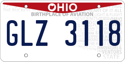 OH license plate GLZ3118