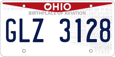 OH license plate GLZ3128