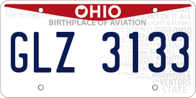 OH license plate GLZ3133