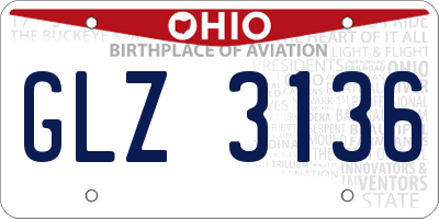 OH license plate GLZ3136