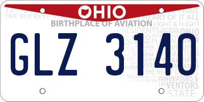 OH license plate GLZ3140