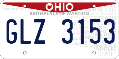 OH license plate GLZ3153