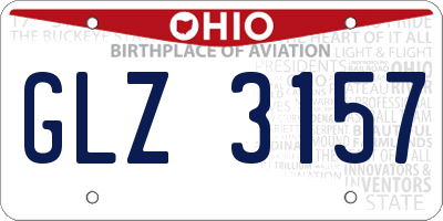 OH license plate GLZ3157