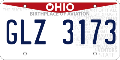 OH license plate GLZ3173