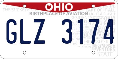 OH license plate GLZ3174