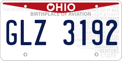 OH license plate GLZ3192
