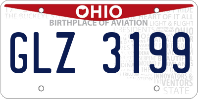 OH license plate GLZ3199