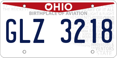 OH license plate GLZ3218