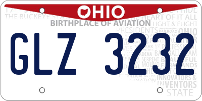 OH license plate GLZ3232