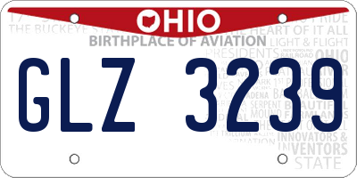 OH license plate GLZ3239