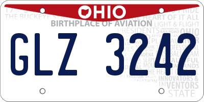 OH license plate GLZ3242
