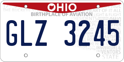 OH license plate GLZ3245