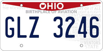 OH license plate GLZ3246