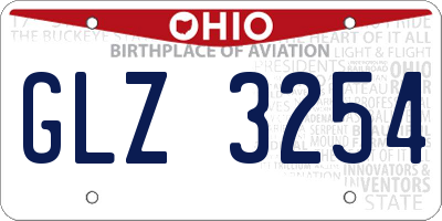 OH license plate GLZ3254