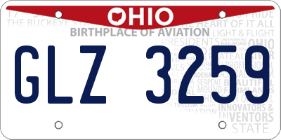 OH license plate GLZ3259