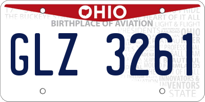 OH license plate GLZ3261