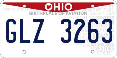 OH license plate GLZ3263