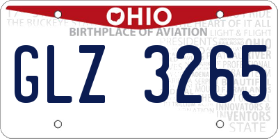 OH license plate GLZ3265