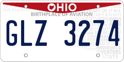 OH license plate GLZ3274