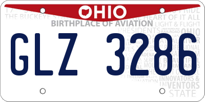 OH license plate GLZ3286