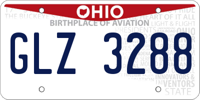 OH license plate GLZ3288