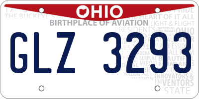 OH license plate GLZ3293