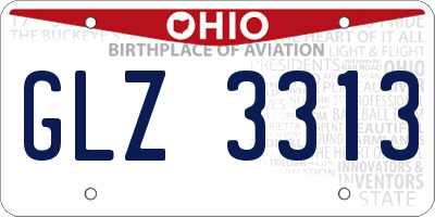 OH license plate GLZ3313