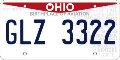 OH license plate GLZ3322
