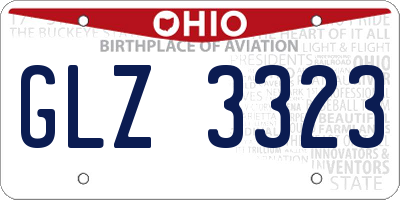OH license plate GLZ3323
