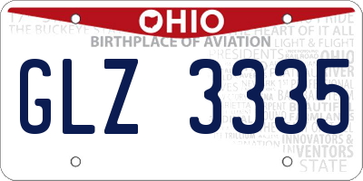 OH license plate GLZ3335