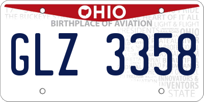 OH license plate GLZ3358