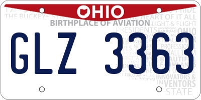 OH license plate GLZ3363