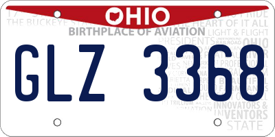 OH license plate GLZ3368