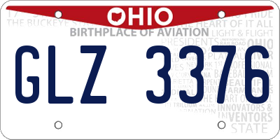 OH license plate GLZ3376