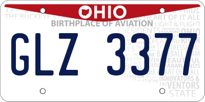 OH license plate GLZ3377