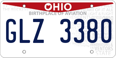 OH license plate GLZ3380